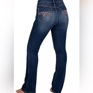 7 Seven Women's Midnight Blue High Rise Bootcut jeans